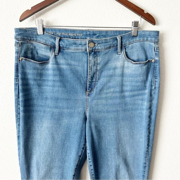 Talbots Flawless High Waist Skinny Ankle Jeans Women’s Size 16 Petite mid wash - Picture 4 of 15